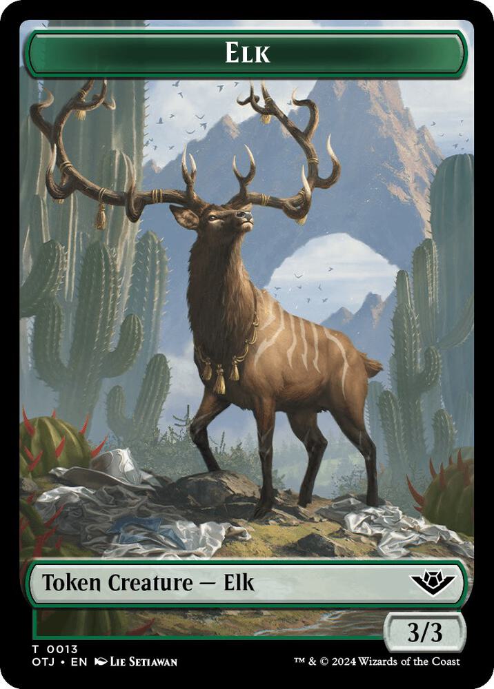 Elk Token 13 (Outlaws of Thunder Junction)  | Good Games Adelaide SA