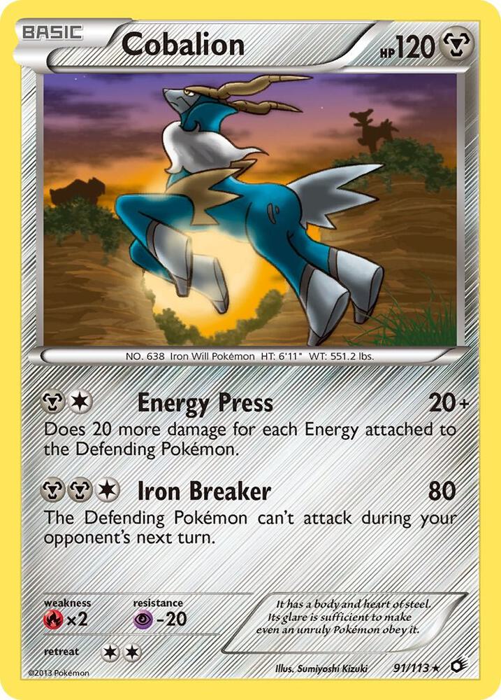 Cobalion 91/113 (Legendary Treasures)  - Holofoil | Good Games Adelaide SA