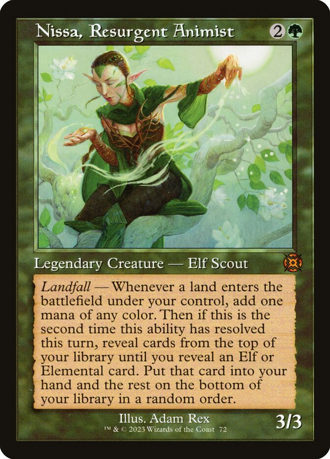 Nissa, Resurgent Animist 72 (March of the Machine: The Aftermath)  - Retro Foil | Good Games Adelaide SA
