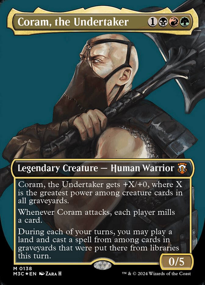 Coram, the Undertaker 138/411 (Commander: Modern Horizons 3)  - Borderless Ripple Foil | Good Games Adelaide SA