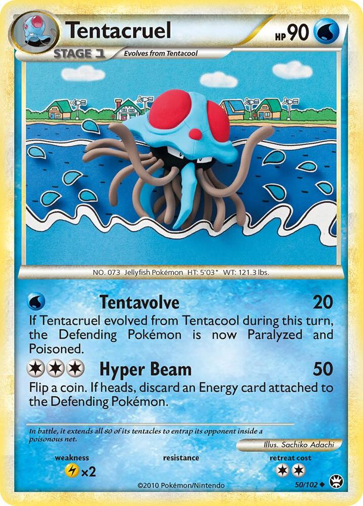 Tentacruel 50/102 (Triumphant)  - Reverse Holofoil | Good Games Adelaide SA