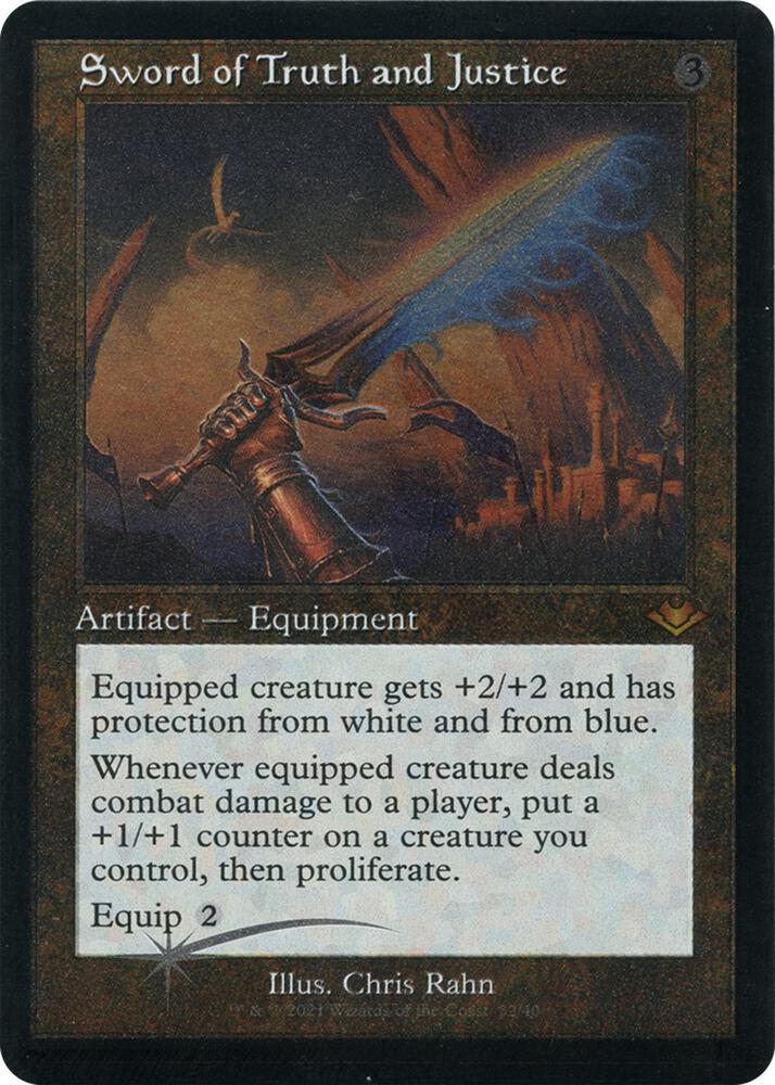 Sword of Truth and Justice 32 (Modern Horizons)  - Retro Etched Foil | Good Games Adelaide SA