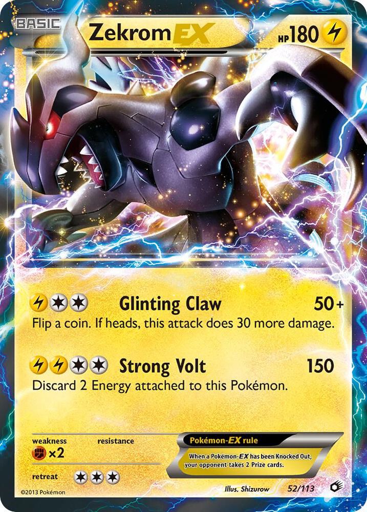 Zekrom EX 52/113 (Legendary Treasures)  - Holofoil | Good Games Adelaide SA