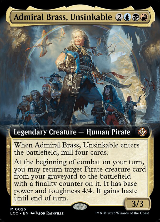 Admiral Brass, Unsinkable 25 (Commander: The Lost Caverns of Ixalan)  - Foil | Good Games Adelaide SA