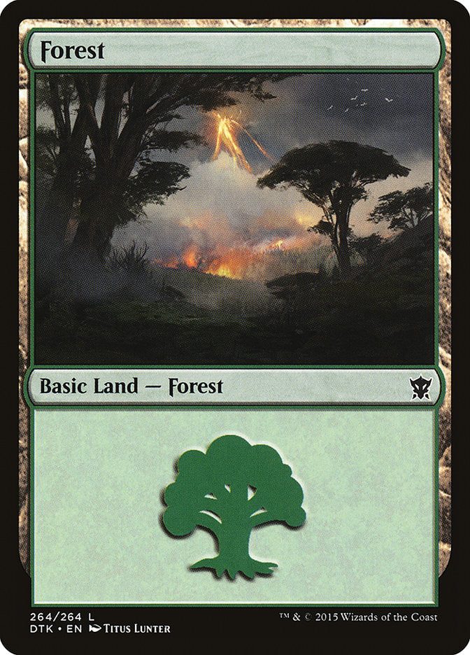 Forest 264 (Dragons of Tarkir)  - Foil | Good Games Adelaide SA