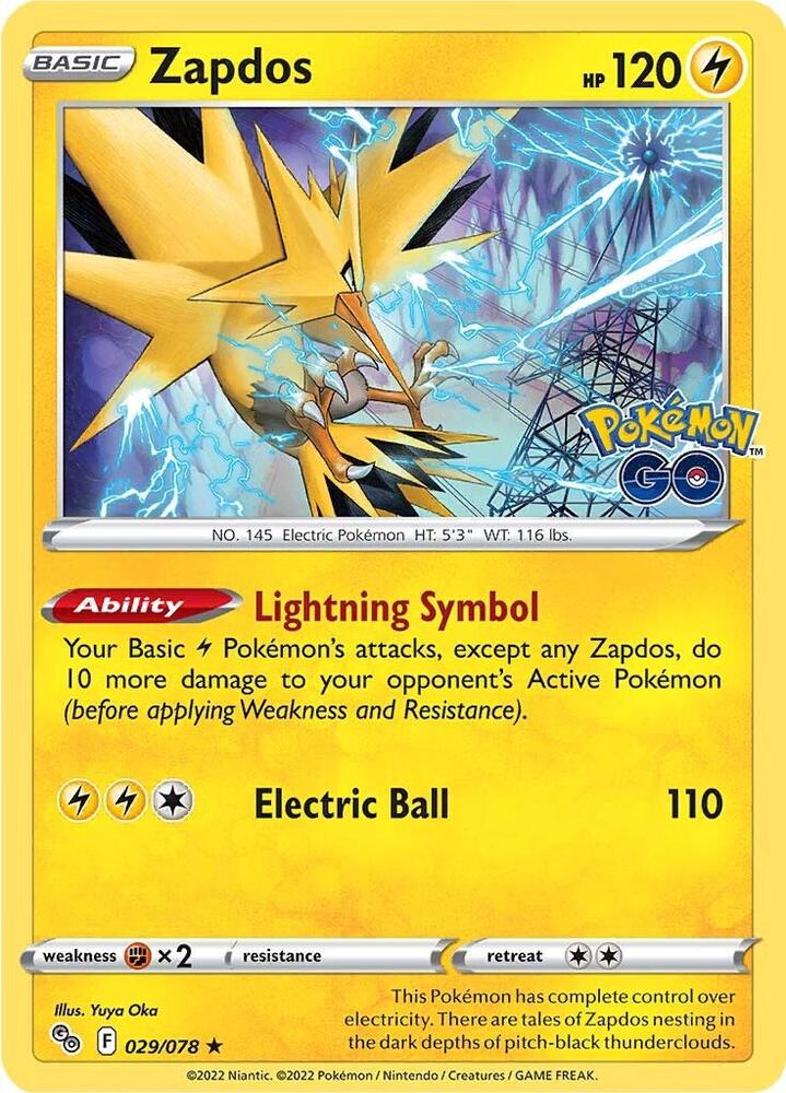 Zapdos 029/078 (Pokemon GO)  - Holofoil | Good Games Adelaide SA