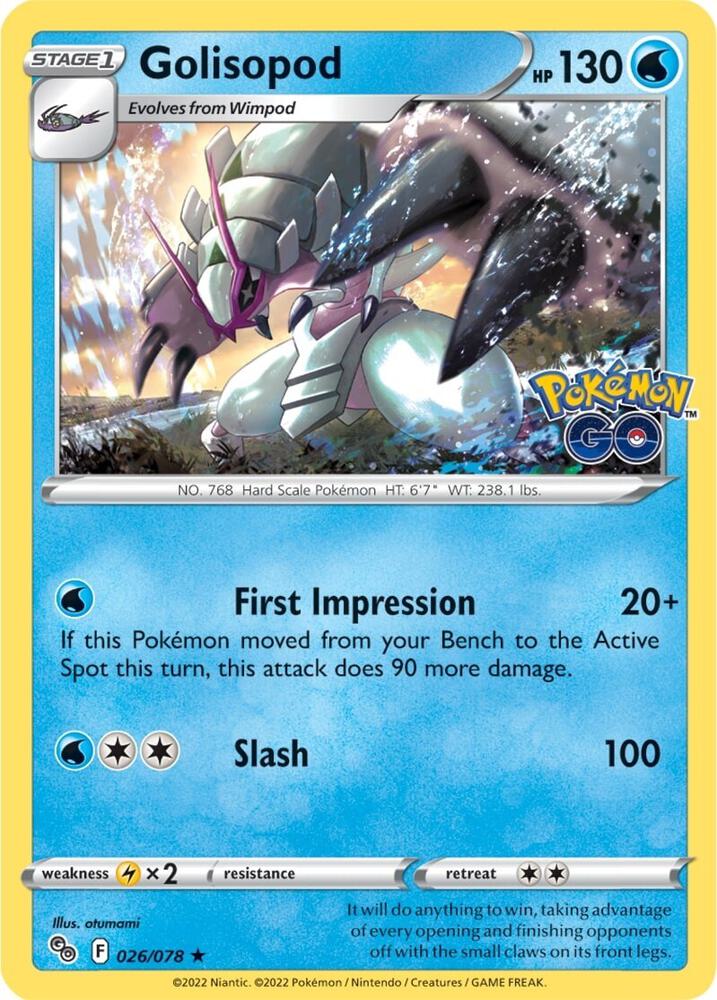 Golisopod 026/078 (Pokemon GO)  - Holofoil | Good Games Adelaide SA