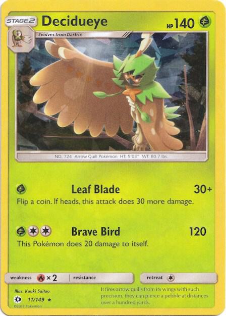 Decidueye 011 149 Cracked Ice Holo 011/149 (Deck Exclusives)  - Holofoil | Good Games Adelaide SA