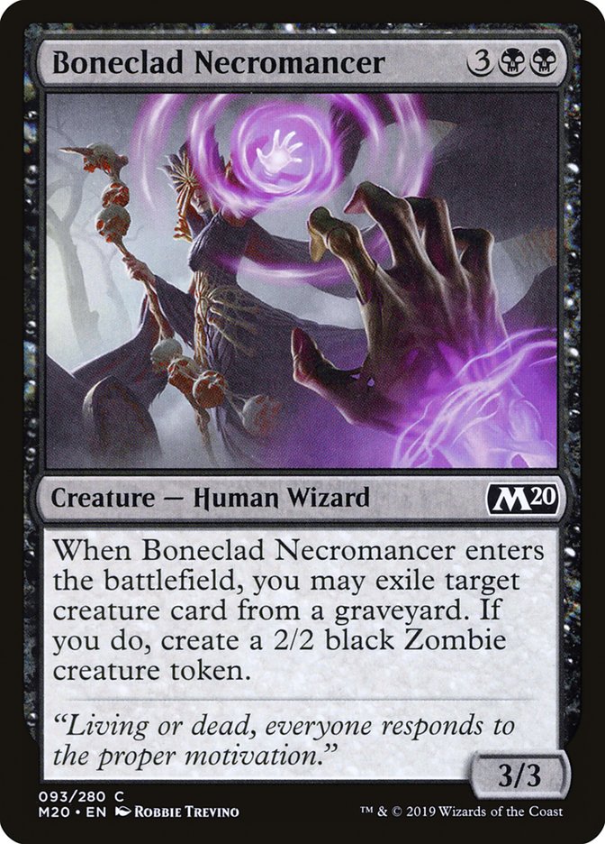 Boneclad Necromancer 93 (Core Set 2020)  | Good Games Adelaide SA