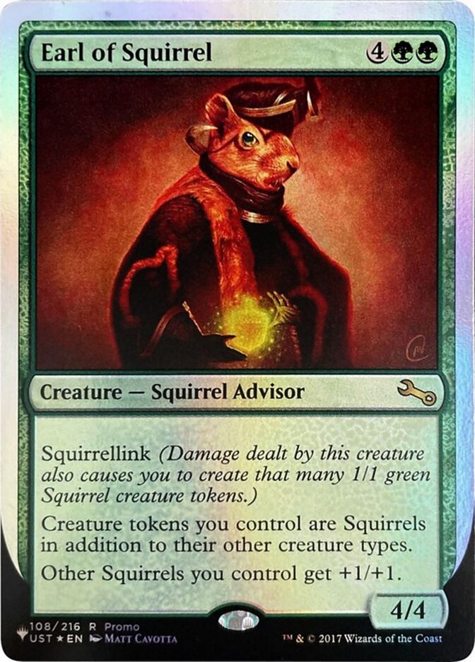 Earl of Squirrel 108/216 (The List Reprints)  - Foil | Good Games Adelaide SA