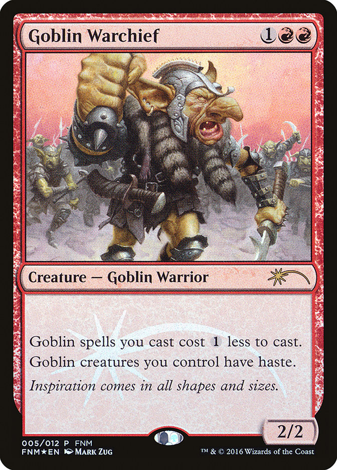 Goblin Warchief 5 (FNM Promos)  - Foil | Good Games Adelaide SA