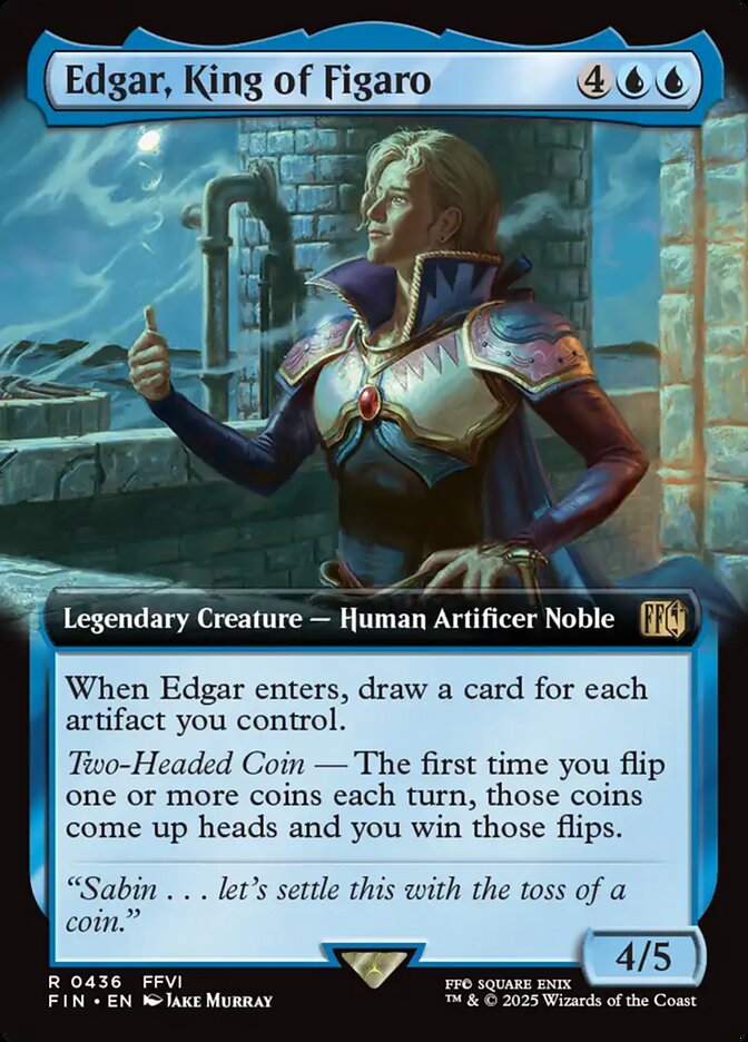 Edgar, King of Figaro 436/309 (FINAL FANTASY)  - Extended Art Foil | Good Games Adelaide SA