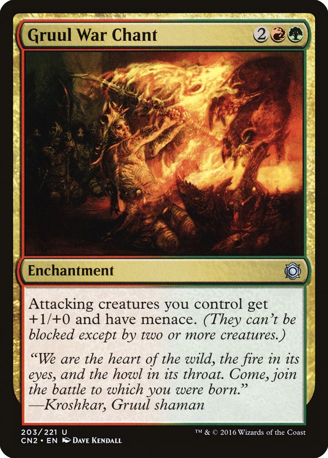 Gruul War Chant 203 (Conspiracy: Take the Crown)  - Foil | Good Games Adelaide SA
