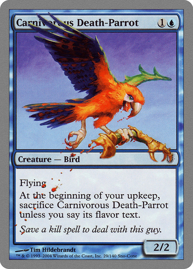 Carnivorous Death-Parrot 29 (Unhinged)  - Foil | Good Games Adelaide SA