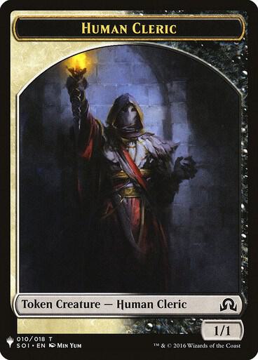 Human Cleric Emblem Arlinn Embraced by the Moon Double Sided Token 10 // 18 (The List Reprints)  | Good Games Adelaide SA