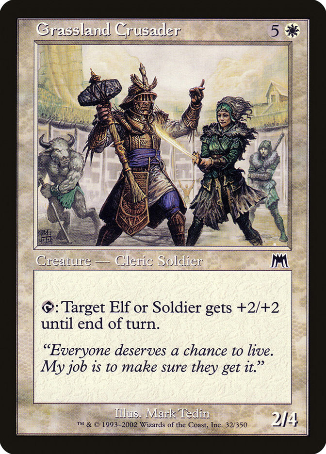 Grassland Crusader 32 (Onslaught)  - Foil | Good Games Adelaide SA