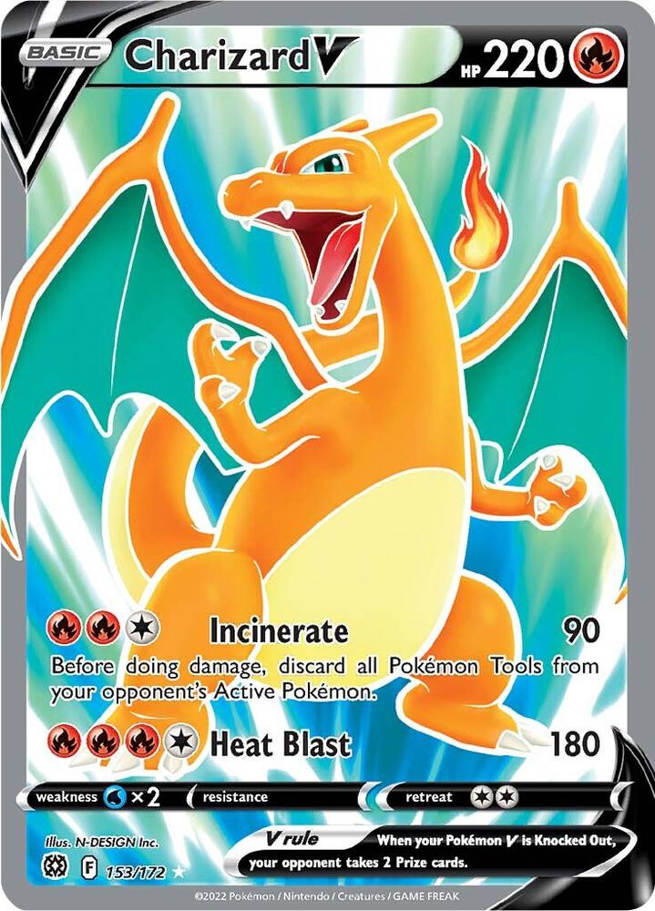 Charizard V Full Art 153/172 (SWSH09: Brilliant Stars)  - Holofoil | Good Games Adelaide SA