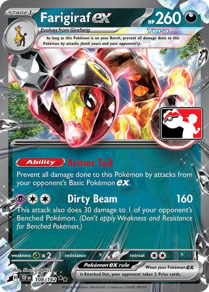 Farigiraf ex Series 5 108/162 (Prize Pack Series Cards)  - Holofoil | Good Games Adelaide SA