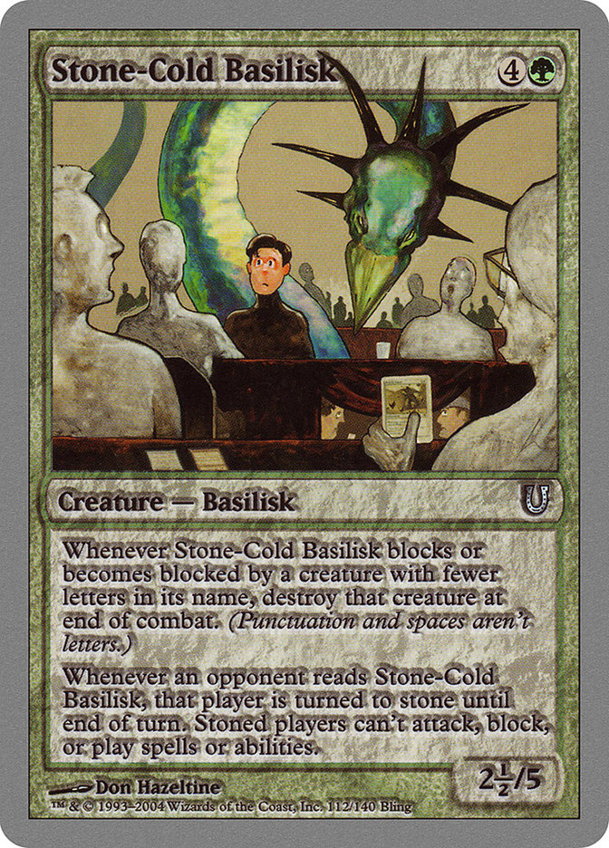 Stone-Cold Basilisk 112 (Unhinged)  - Foil | Good Games Adelaide SA