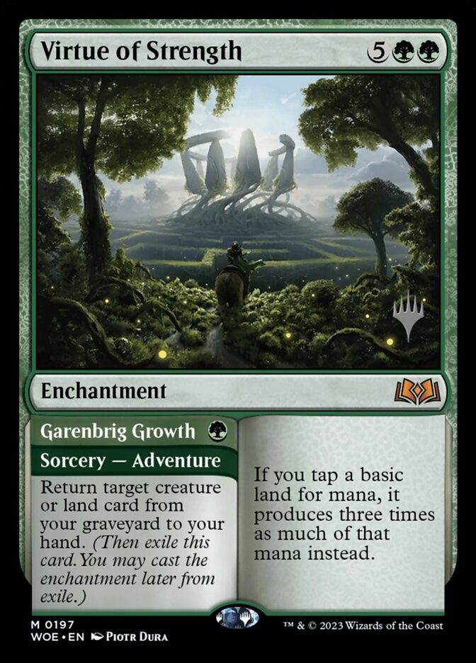 Virtue of Strength 197 (Promo Pack: Wilds of Eldraine)  | Good Games Adelaide SA