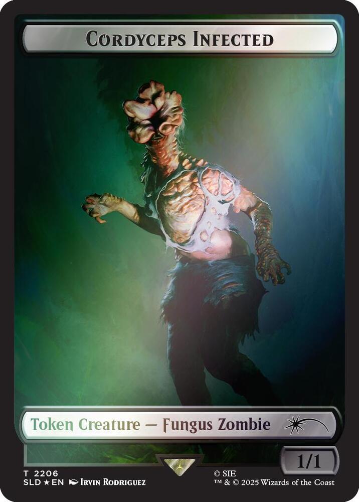 Cordyceps Infected Token 2206 Rainbow Foil 2206 (Secret Lair Drop Series)  - Foil | Good Games Adelaide SA