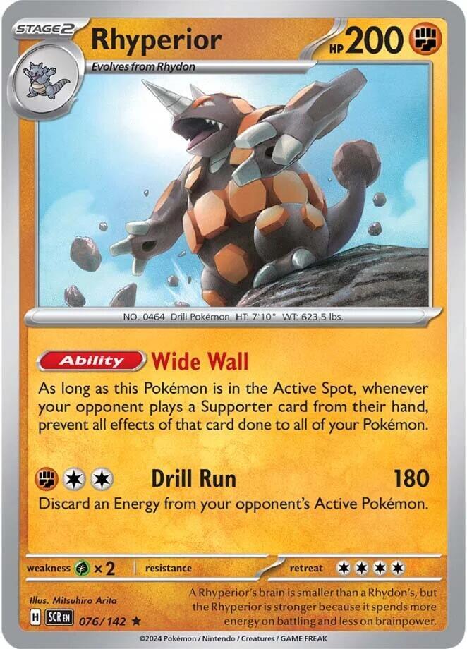 Rhyperior 076/142 (SV07: Stellar Crown)  - Holofoil | Good Games Adelaide SA