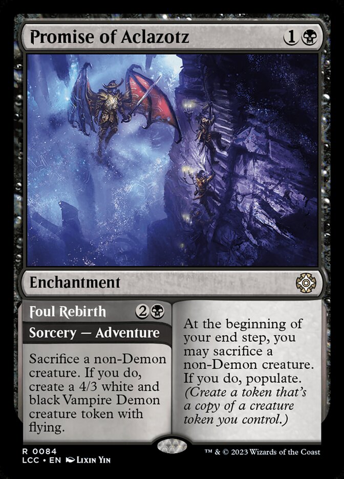 Promise of Aclazotz // Foul Rebirth 84 (Commander: The Lost Caverns of Ixalan)  | Good Games Adelaide SA