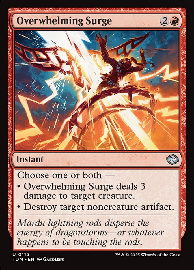 Overwhelming Surge 115 (Tarkir: Dragonstorm)  - Foil | Good Games Adelaide SA