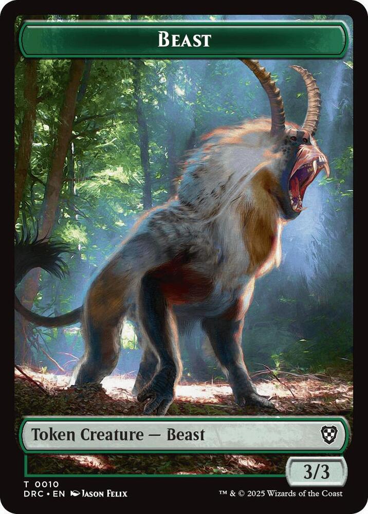 Beast 0010 Servo Double Sided Token 10 // 8 (Commander: Aetherdrift)  | Good Games Adelaide SA