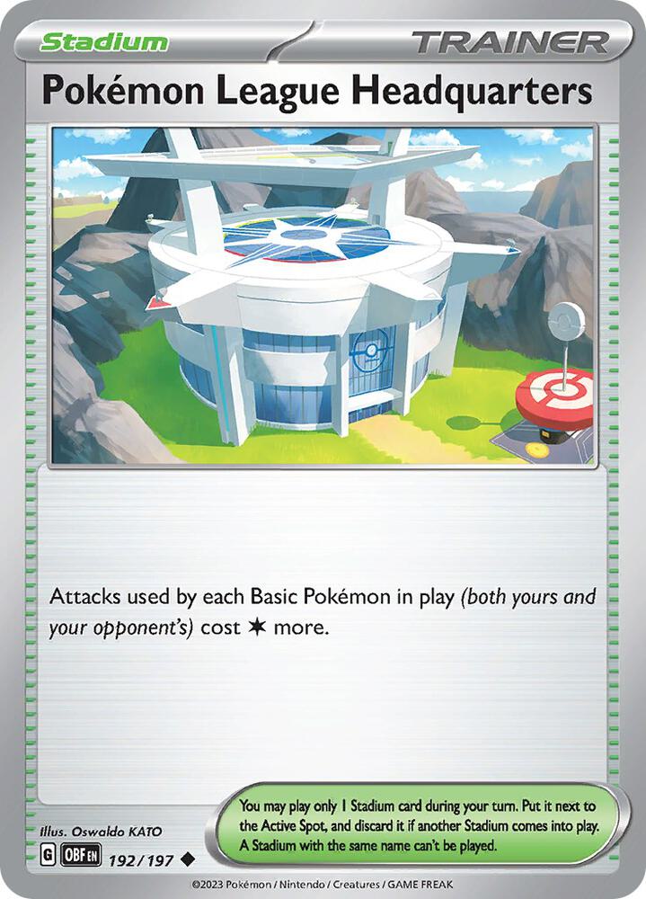 Pokemon League Headquarters 192/197 (SV03: Obsidian Flames)  | Good Games Adelaide SA