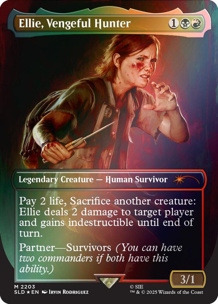Ellie Vengeful Hunter Rainbow Foil 2203 (Secret Lair Drop Series)  - Foil | Good Games Adelaide SA