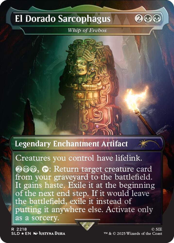 El Dorado Sarcophagus Whip of Erebos Rainbow Foil 2218 (Secret Lair Drop Series)  - Foil | Good Games Adelaide SA