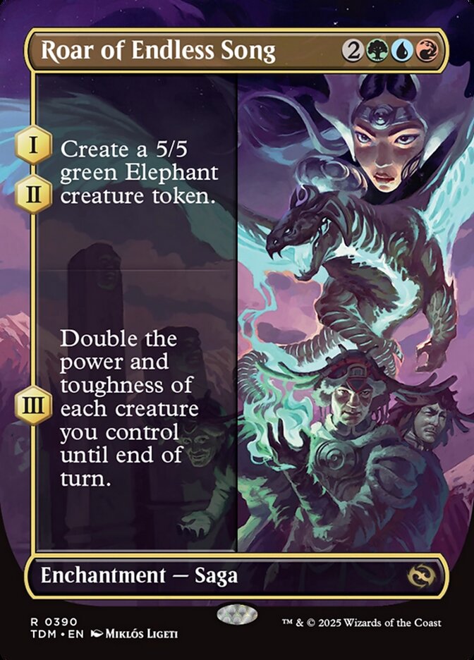 Roar of Endless Song 390 (Tarkir: Dragonstorm)  - Borderless | Good Games Adelaide SA
