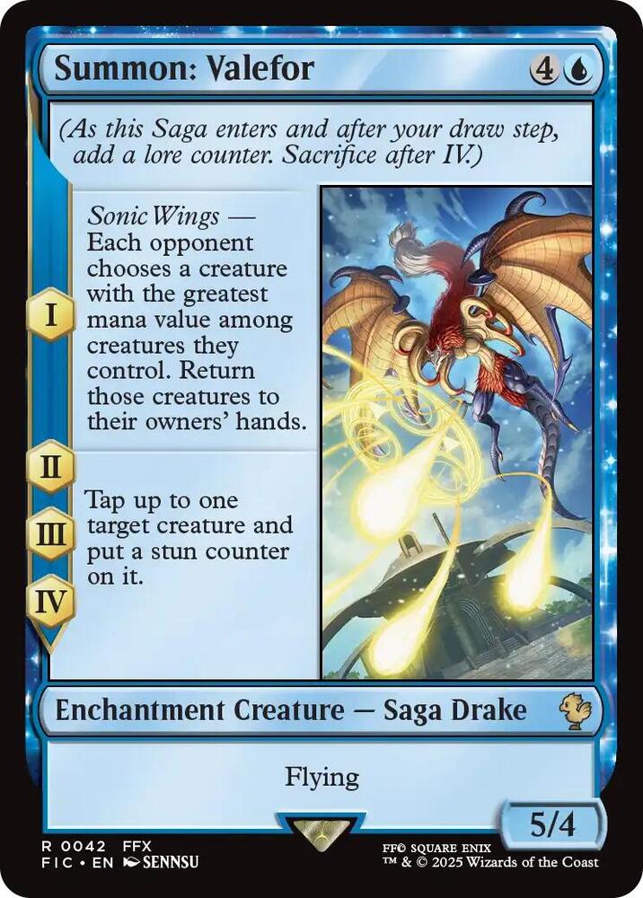Summon: Valefor 42 (Commander: FINAL FANTASY)  - Foil | Good Games Adelaide SA