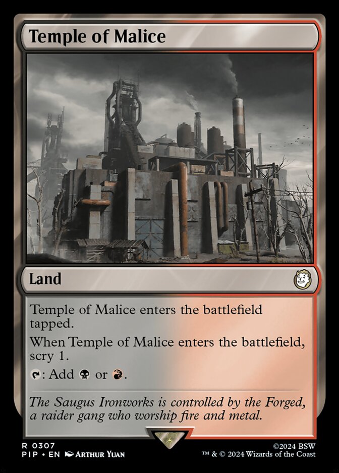 Temple of Malice 307 (Universes Beyond: Fallout)  - Foil | Good Games Adelaide SA