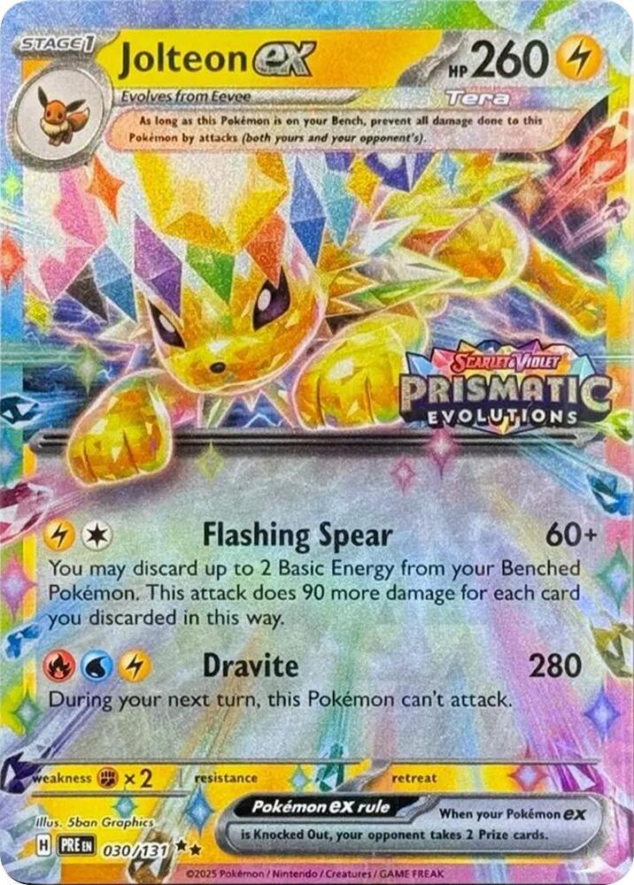 Jolteon ex Prismatic Evolutions Stamp 030/131 (Miscellaneous Cards & Products)  - Holofoil | Good Games Adelaide SA