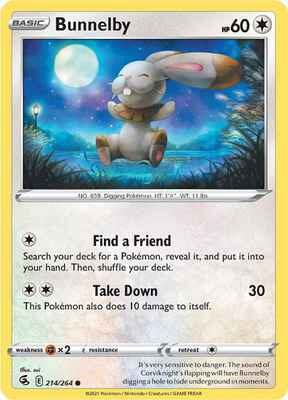 Bunnelby 214/264 (SWSH08: Fusion Strike)  | Good Games Adelaide SA