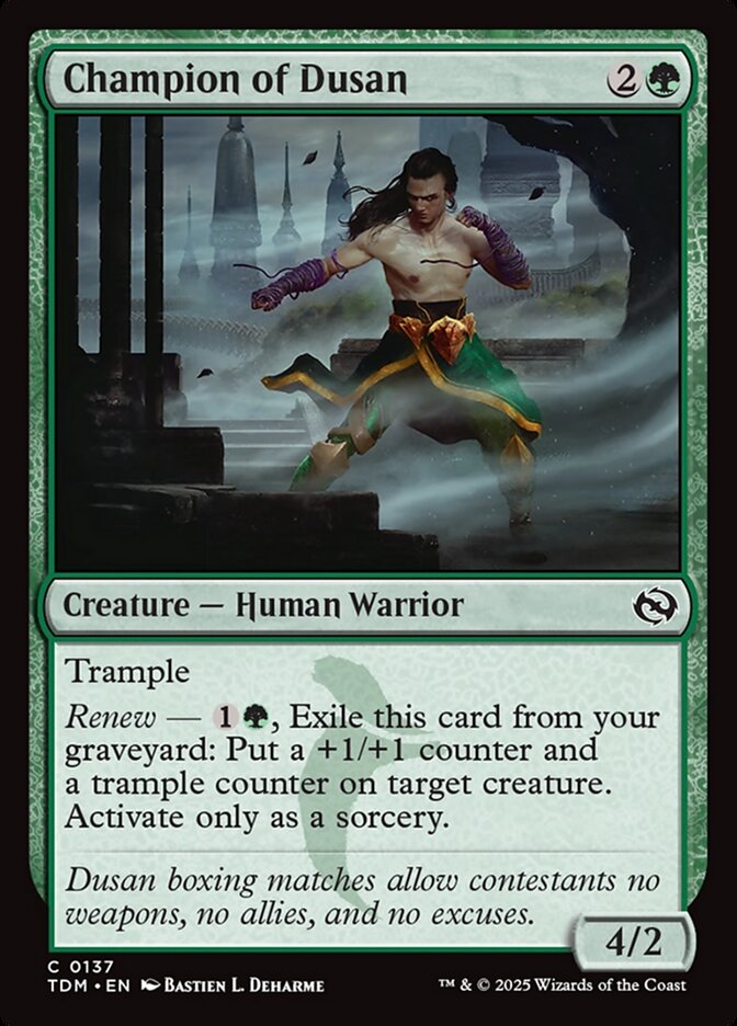 Champion of Dusan 137 (Tarkir: Dragonstorm)  - Foil | Good Games Adelaide SA