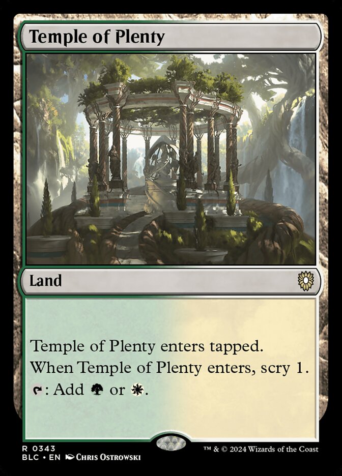 Temple of Plenty 343 (Commander: Bloomburrow)  | Good Games Adelaide SA