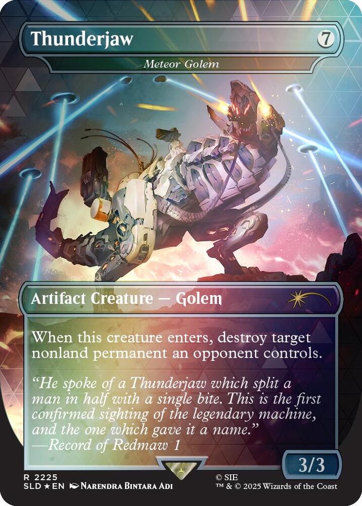 Thunderjaw Meteor Golem Rainbow Foil 2225 (Secret Lair Drop Series)  - Foil | Good Games Adelaide SA