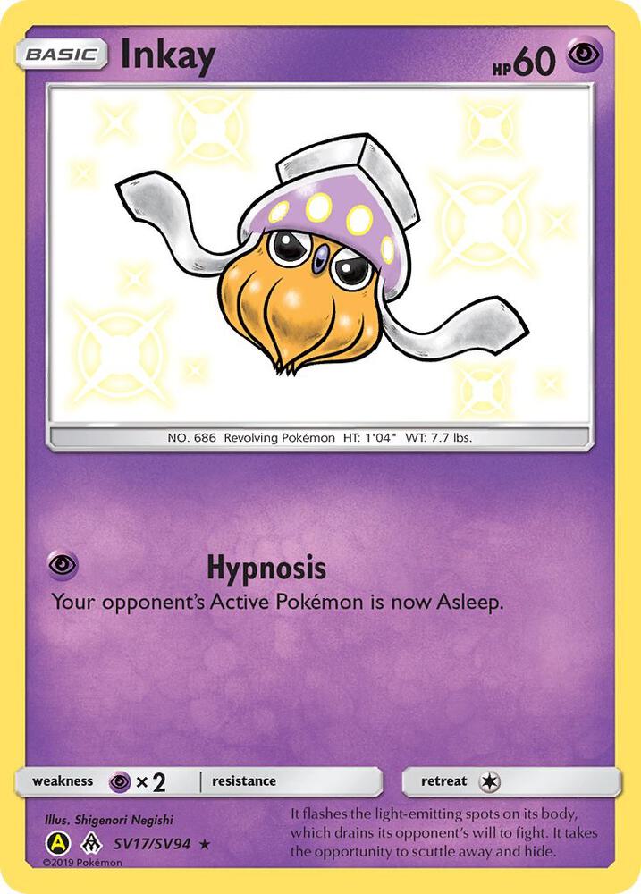 Inkay SV17/SV94 (Hidden Fates: Shiny Vault)  - Holofoil | Good Games Adelaide SA
