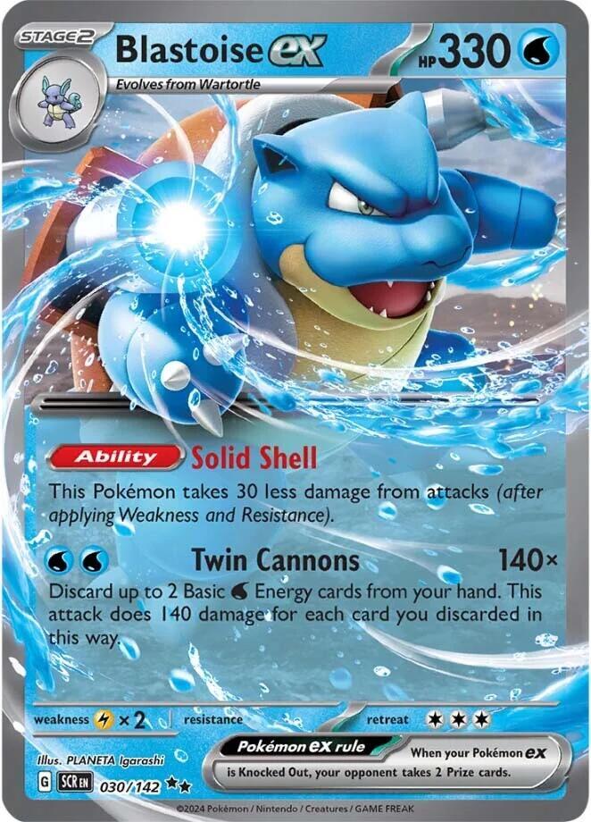 Blastoise ex 030/142 (SV07: Stellar Crown)  - Holofoil | Good Games Adelaide SA