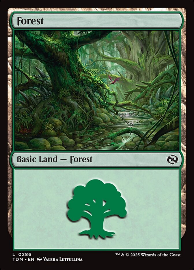 Forest 0286 286 (Tarkir: Dragonstorm)  - Foil | Good Games Adelaide SA