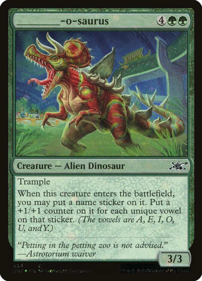 _____-o-saurus 434 (Unfinity)  - Foil | Good Games Adelaide SA