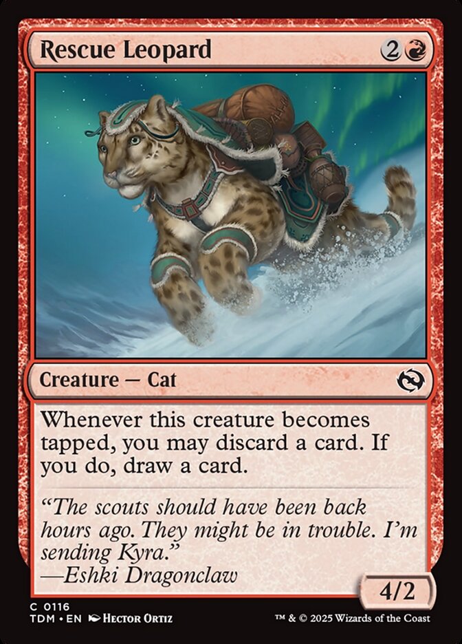 Rescue Leopard 116 (Tarkir: Dragonstorm)  - Foil | Good Games Adelaide SA