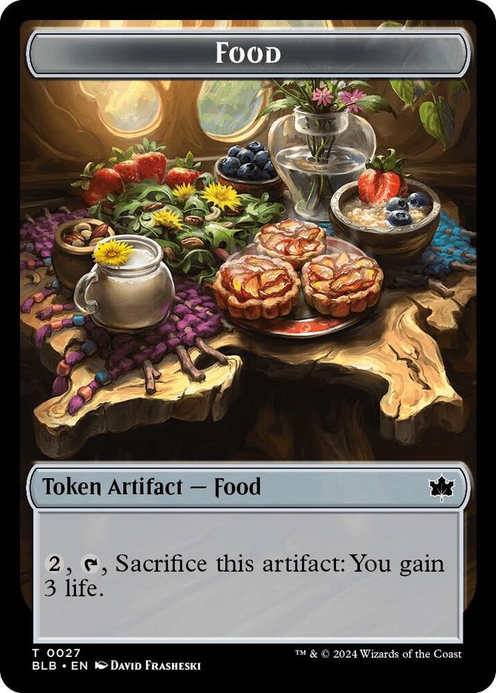 Food Rust Shield Rampager Double Sided Token 27 // 22 (Bloomburrow)  - Foil | Good Games Adelaide SA