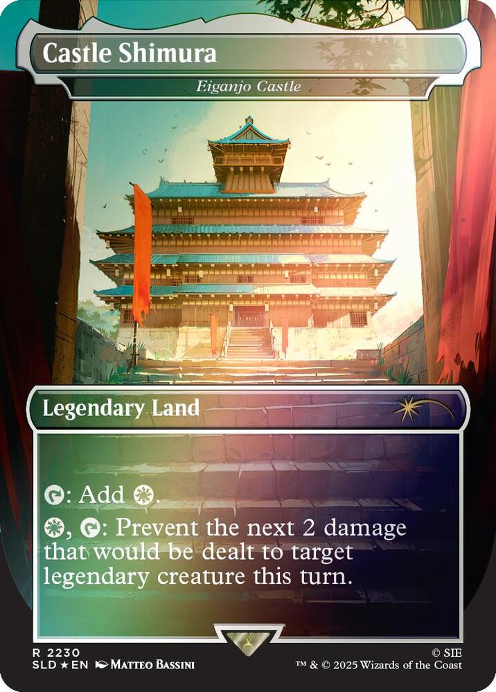 Castle Shimura Eiganjo Castle Rainbow Foil 2230 (Secret Lair Drop Series)  - Foil | Good Games Adelaide SA