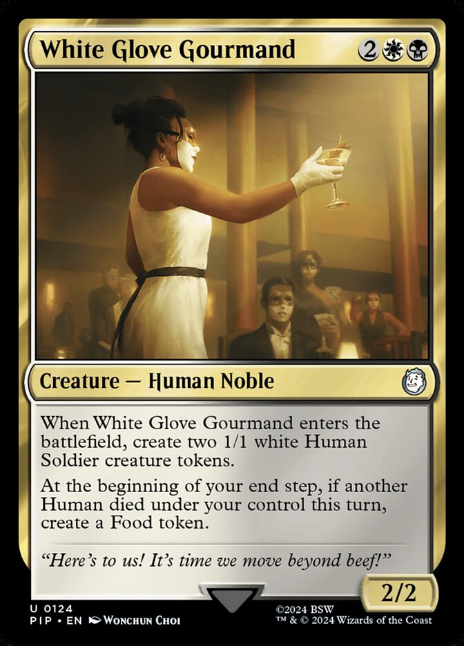 White Glove Gourmand 124 (Universes Beyond: Fallout)  - Foil | Good Games Adelaide SA