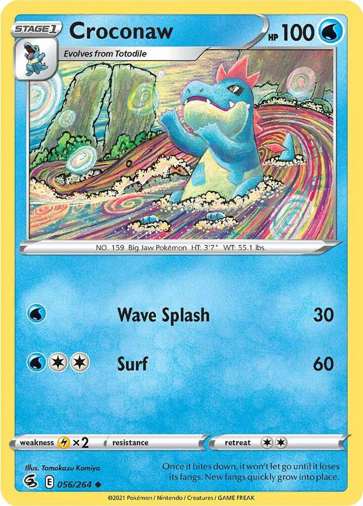 Croconaw 056/264 (SWSH08: Fusion Strike)  | Good Games Adelaide SA