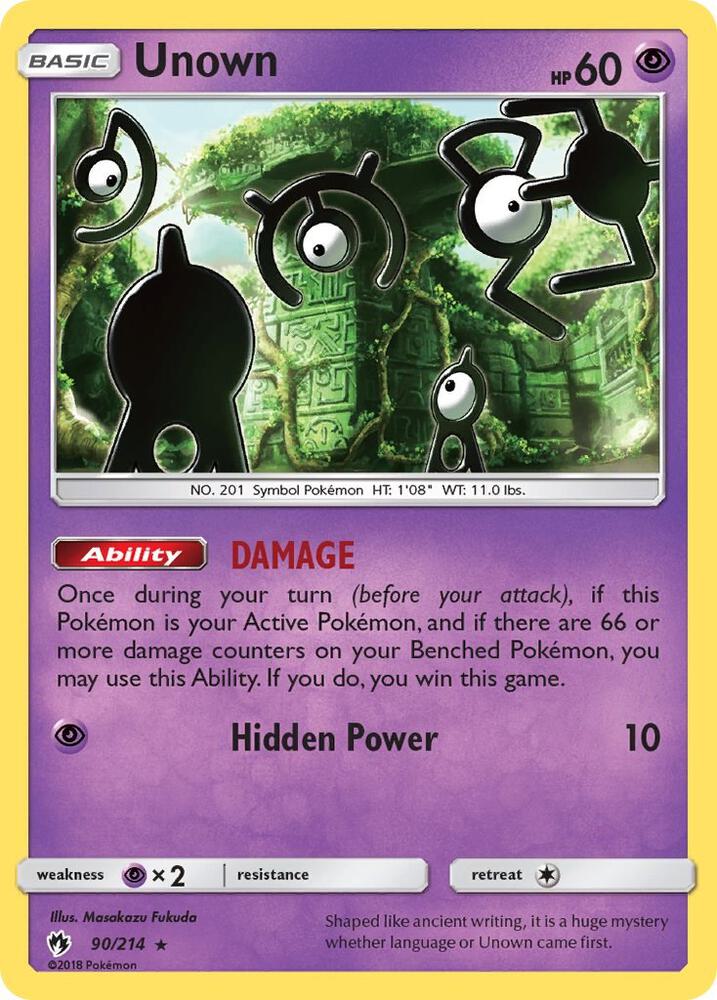 Unown 90/214 (SM - Lost Thunder)  | Good Games Adelaide SA